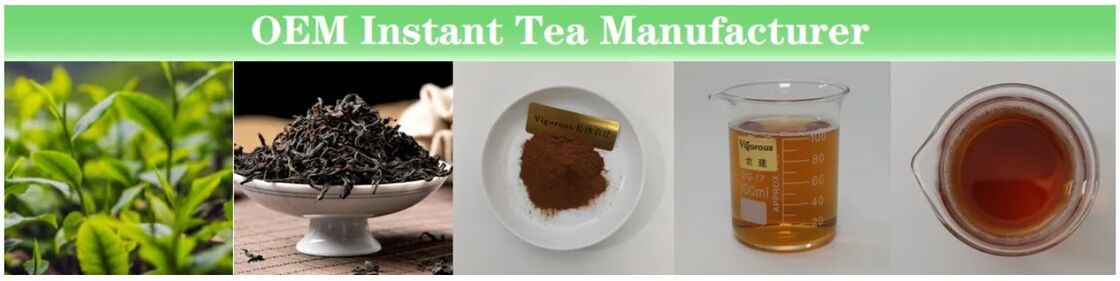 Beste prijs Goede oplosbaarheid Gratis monster koud oplosbaar theepoeder voor drank Instant groene thee/zwarte thee/donkere thee/oolong thee/zwarte thee extract poeder
