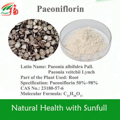Hoge zuiverheid 50%~98% Paeoniflorine Peonine Extract voor whitening Anti-aging en spier ontspanning